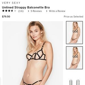 Victoria Secret Unlined Strappy Bra